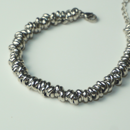 Beaded - stainless steel bracelet