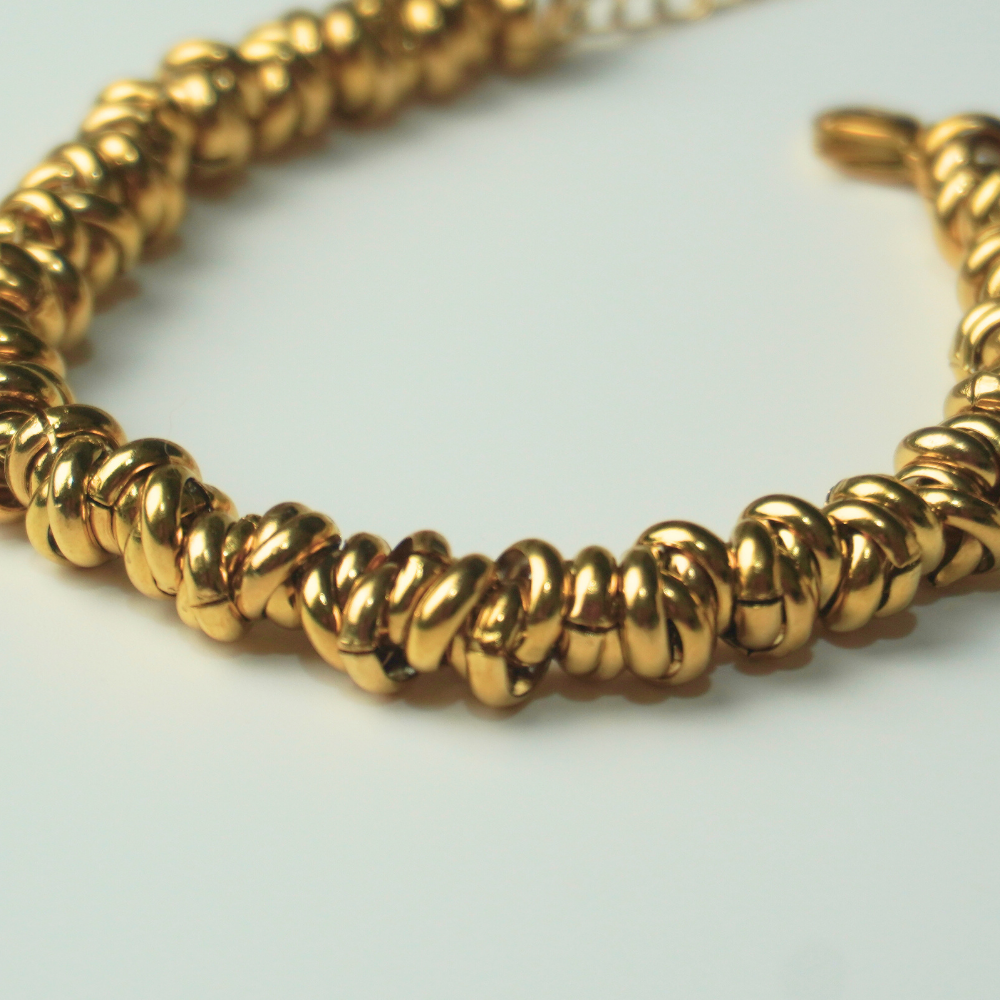 Beaded - stainless steel bracelet
