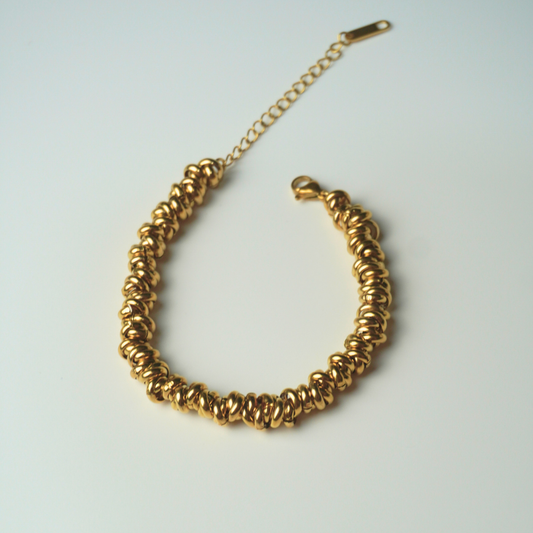 Beaded - stainless steel bracelet