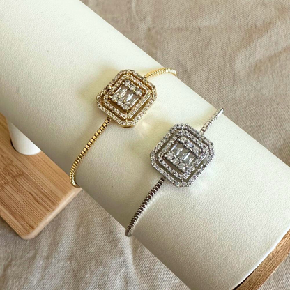 Classic - Rectangle rhinestone bracelet