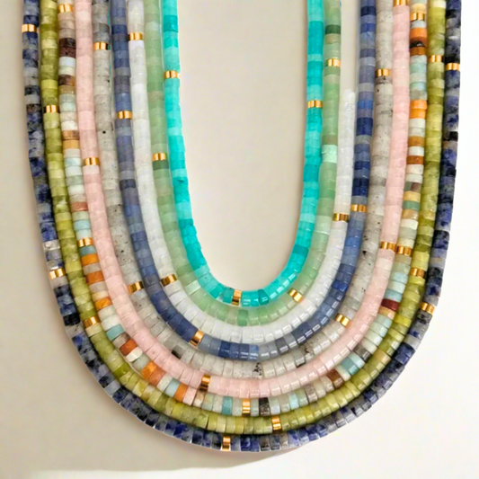 Natural stones beaded necklace
