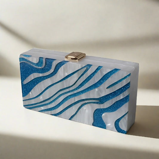 Ocean - square clutch bag