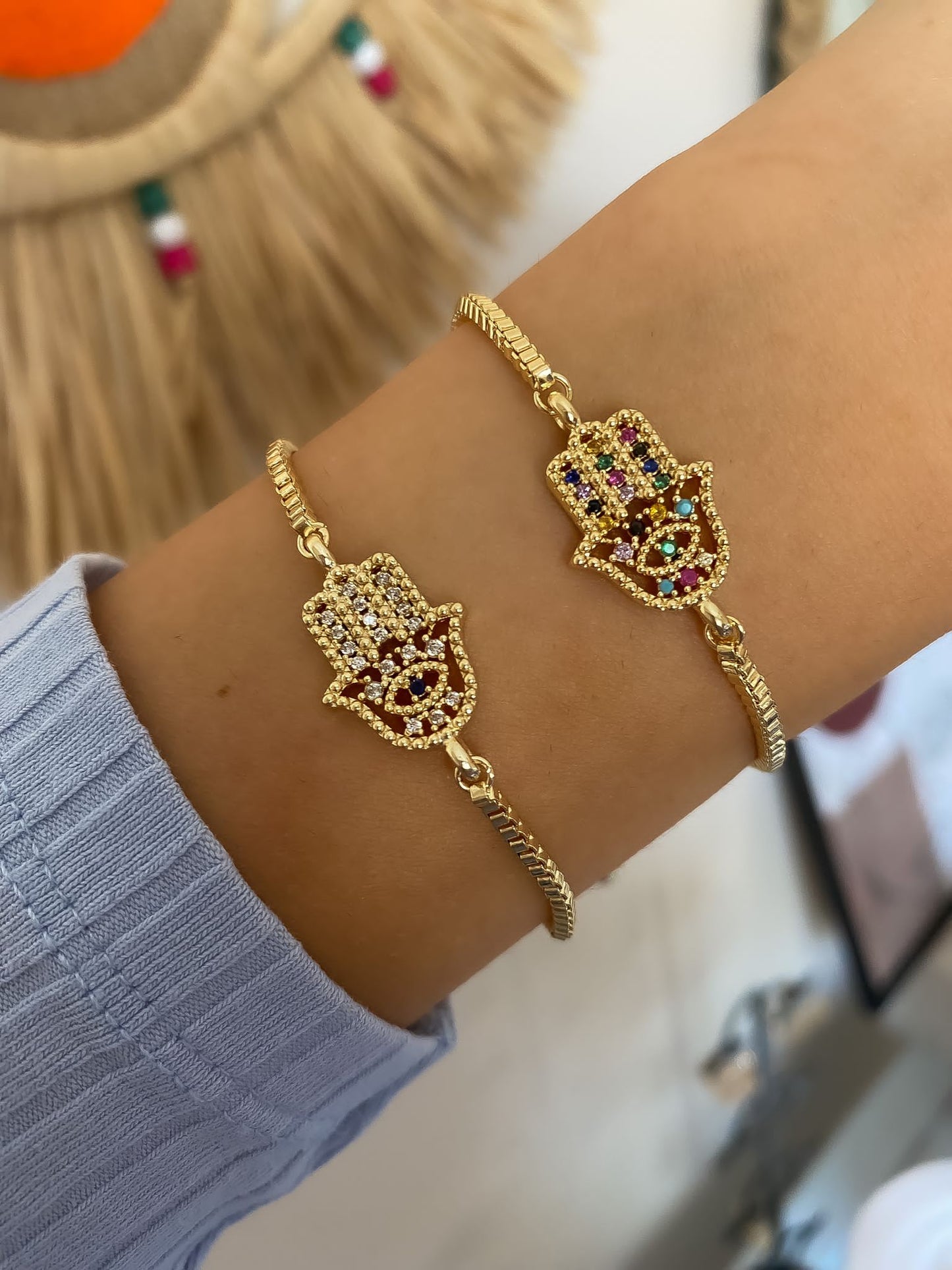 Hamsa/Hand of Fatima adjustable bracelet