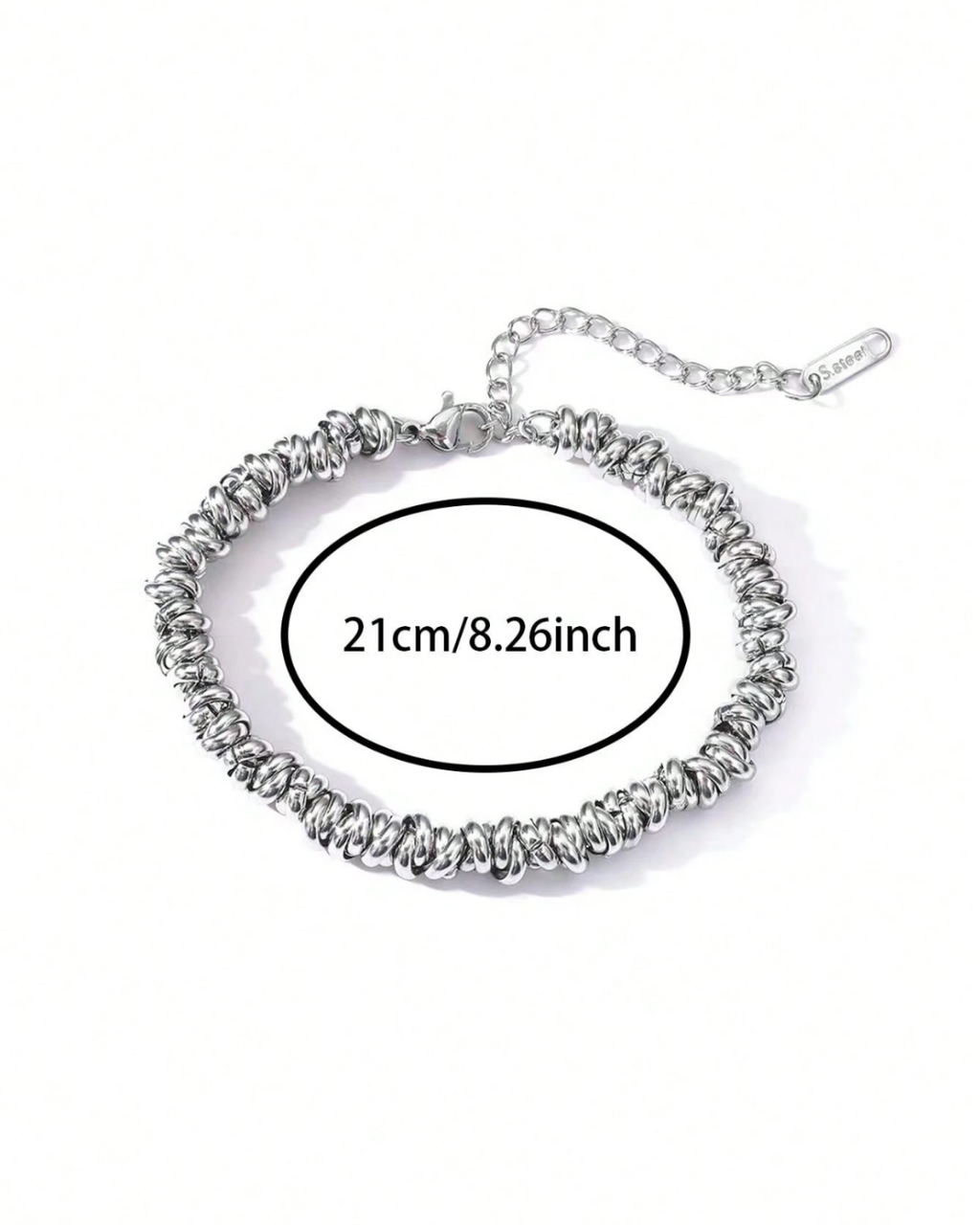 Beaded - stainless steel bracelet