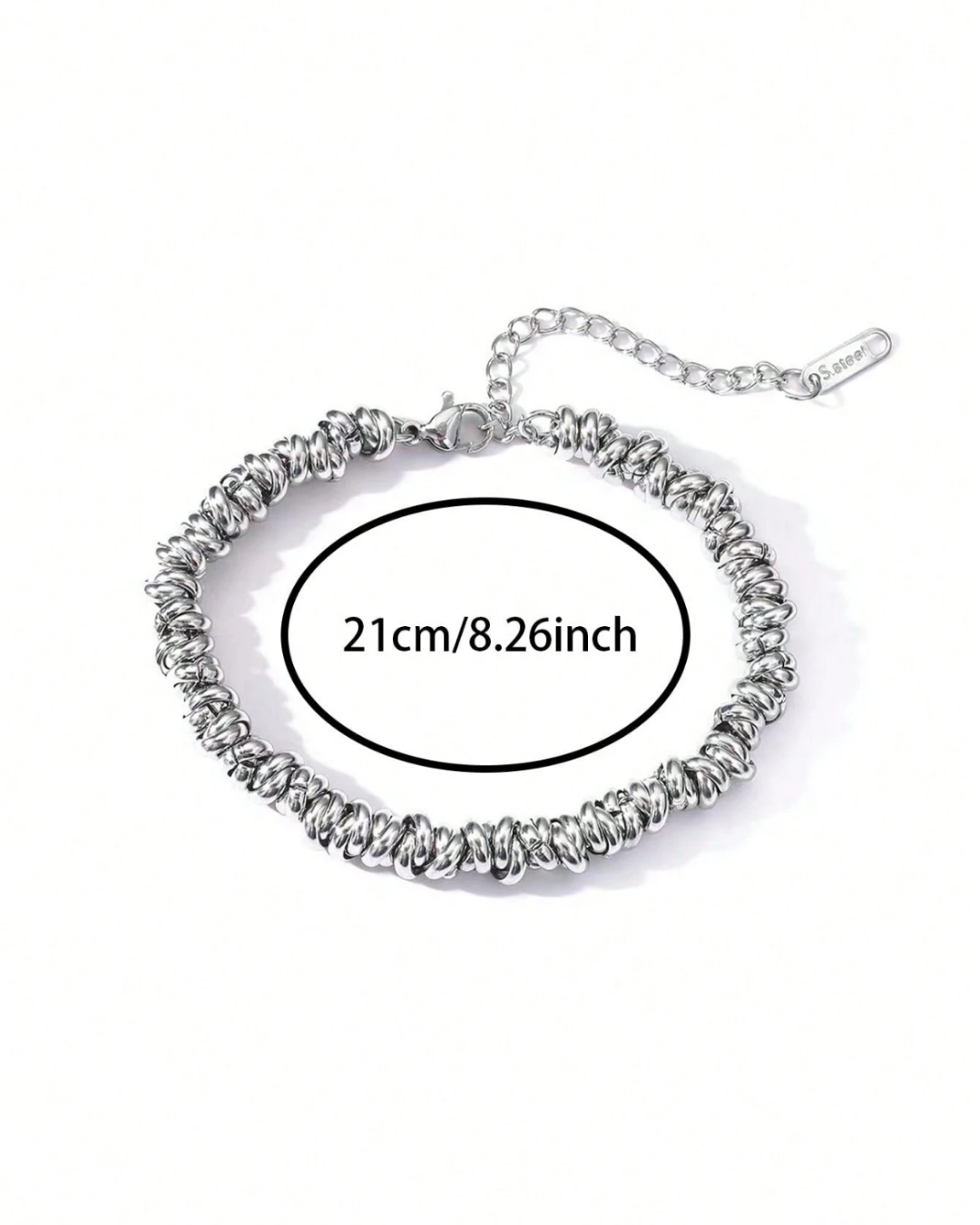 Beaded - stainless steel bracelet