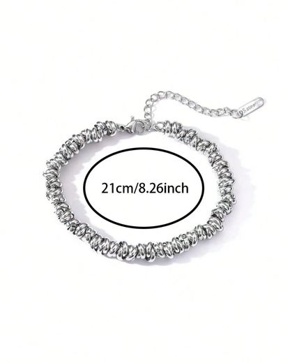 Beaded - stainless steel bracelet