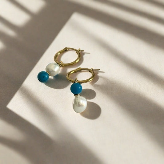 Pearls - drop earrings