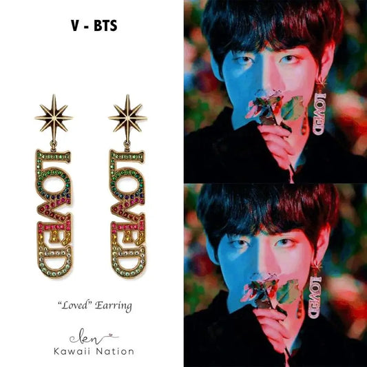 Rhinestone K-Pop Stainless Steel Earrings