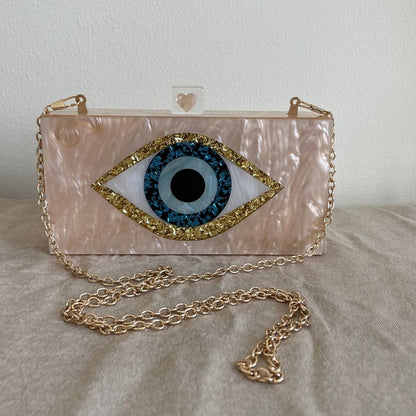 Evil Eye - square clutch