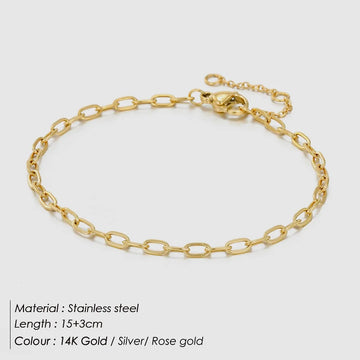 Davieslee Stainless Steel Curb Cuban Link Women's Bracelet