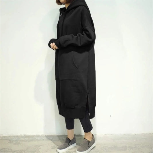 Women's Long Loose Hoodie Dress