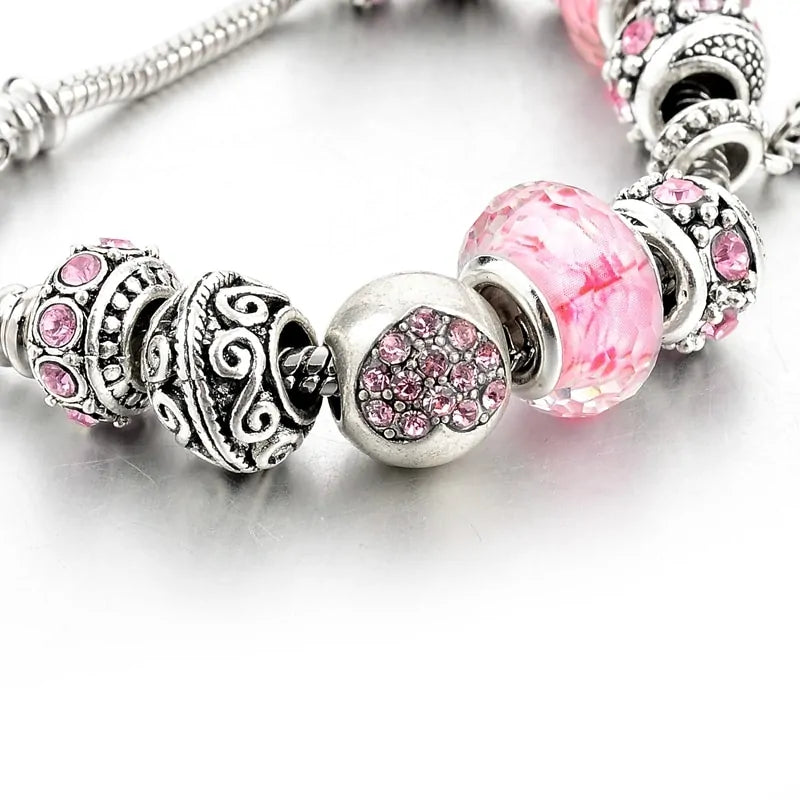 Tourmaline Heart Charm Bracelet