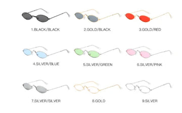 Narrow Small Round Sunglasses