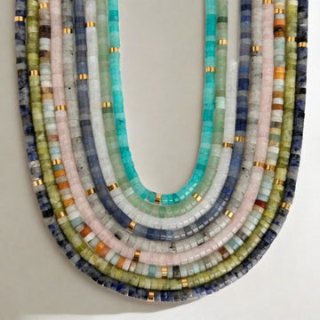 Natural stones beaded necklace