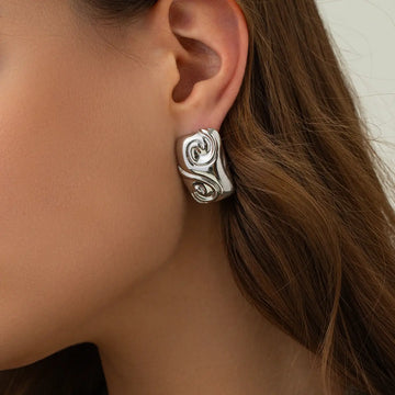 Rectangular spiral earrings - Uworld Fashion Jewelry Bijoux