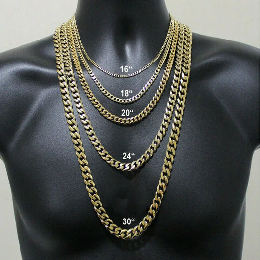 Hip Hop Stainless Steel Curb Cuban Link Necklace