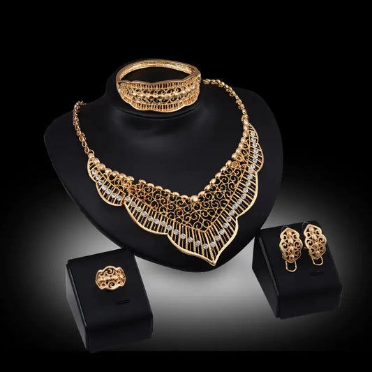 Gold Plated Bridal Jewelry Set