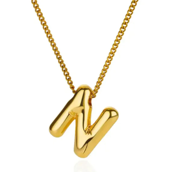 3D Balloon Letter Necklace - Elegantix Boutique