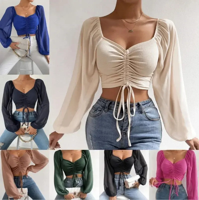 Puffy sleeves - Crop Top