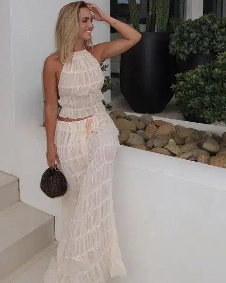 Backless Beauty Maxi Ensemble - Elegantix Boutique