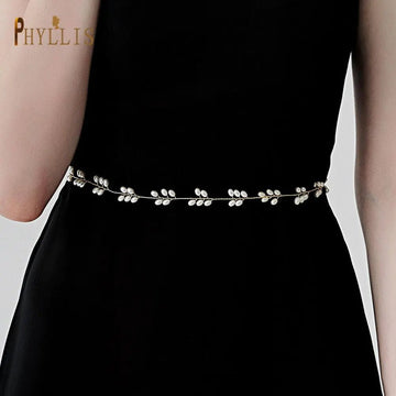 Beaded Wedding Belt Pearls - Elegantix Boutique