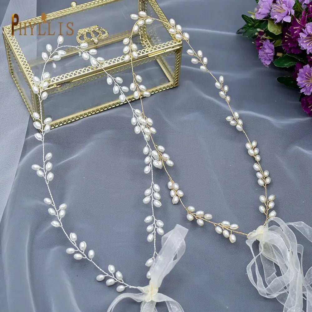 Beaded Wedding Belt Pearls - Elegantix Boutique