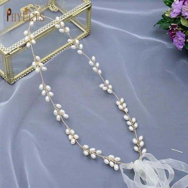 Beaded Wedding Belt Pearls - Elegantix Boutique