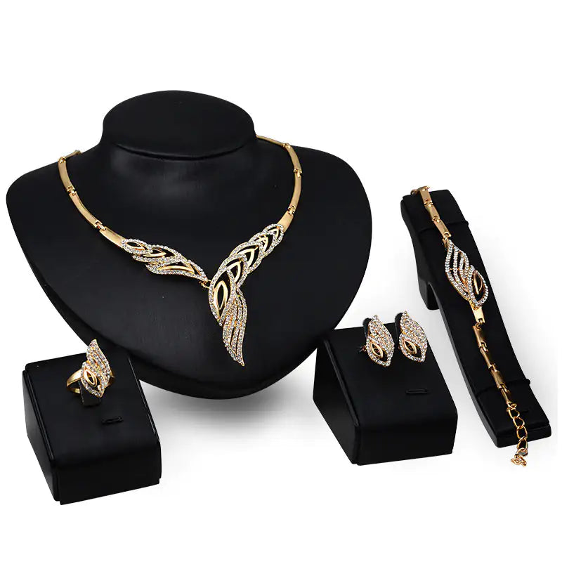 Gold Plated Bridal Jewelry Set