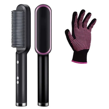 Ceramic Hair Straightener & Curler Brush