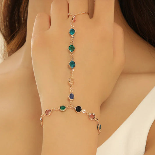 Colorful Crystal Chain Bracelet