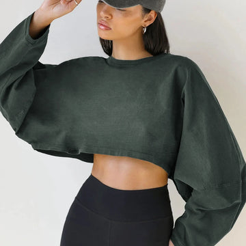 Sporty Crop Top Long Sleeve