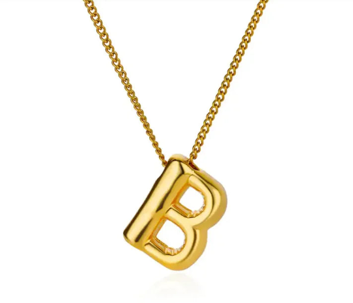 3D Balloon Letter Necklace - Elegantix Boutique