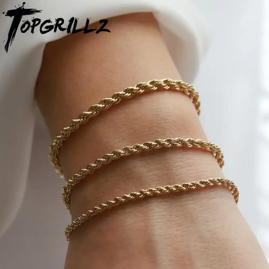 Stainless Steel Rope Chain Bracelet