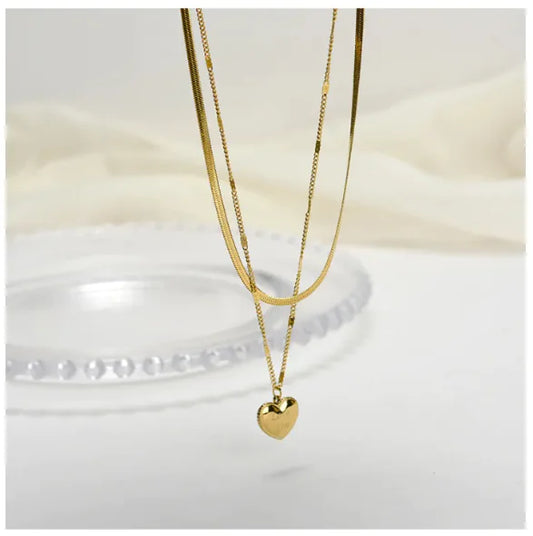 Double-Layer LOVE Pendant Necklace for Women